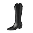 thumbnail image 2 of Bottes Cavalières pour Femmes d'Automne et d'Hiver, à Talons Hauts Épais, Commerce Extérieur, 2 of 9