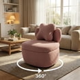 thumbnail image 2 of Modern Swivel Accent Chair with Storage - Soft Smooth Upholstery - Ergonomic Bucket Seat - 360° Rotating Lounge Chair, High Weight Capacity, Easy Assembly for Living Room, Bedroom, Office, 2 of 5