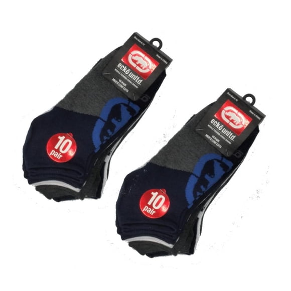 10-20 Paires de Chaussettes Athlétiques Invisibles de Base à Séchage Rapide pour Hommes Ecko 10-13