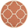 thumbnail image 1 of Safavieh Courtyard 7'10" Round Power Loomed Rug in Terracotta, 1 of 1