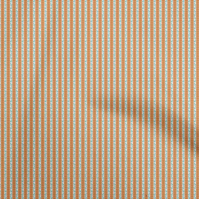 oneOone Cotton Cambric Orange Fabric Nautical Craft Projects Decor Fabric Printed By The Yard 42 Inch Wide