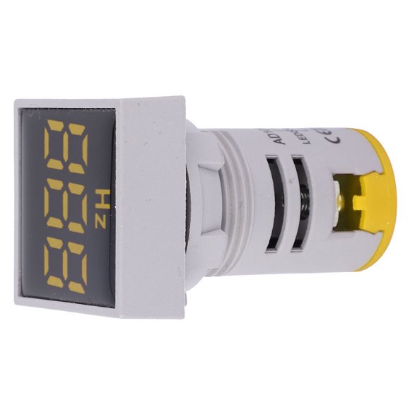Voltimetro Digital, AC100-380V Square Digital Display Led Indicator Light,, Volt Meter 20-75Hz Frequency Measuring Device Voltage Detector for Easy Carrying
