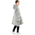 thumbnail image 3 of Comfty Couverture à Capuchon en Flanelle Sherpa en Molleton pour Adolescentes et Adolescents, 3 of 6