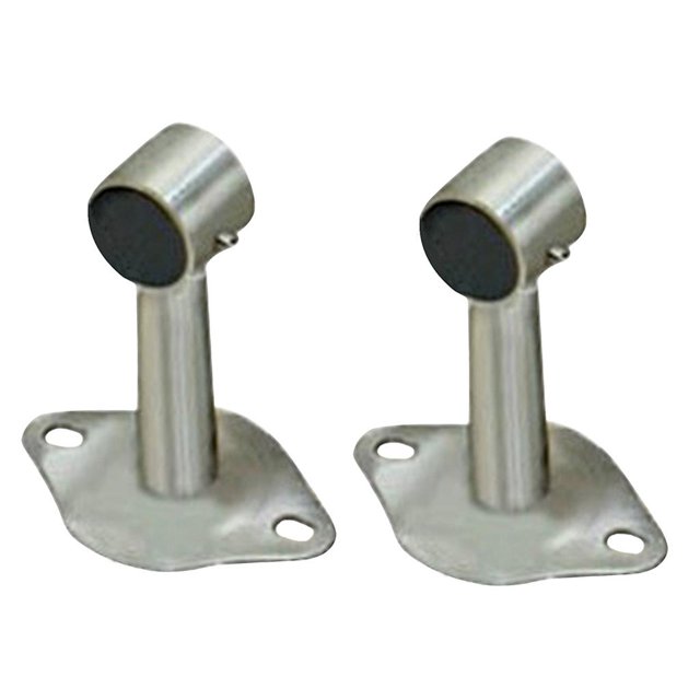GROWTH TANK 2x Stainless Steel Wardrobe Pipe Lever Bracket Closet Rod Holder 100mm