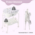 thumbnail image 3 of Babyjoy Table à Langer pour Bébé avec Baignoire, Station à Couches Pliable et Portable avec Roues Blanc, 3 of 9