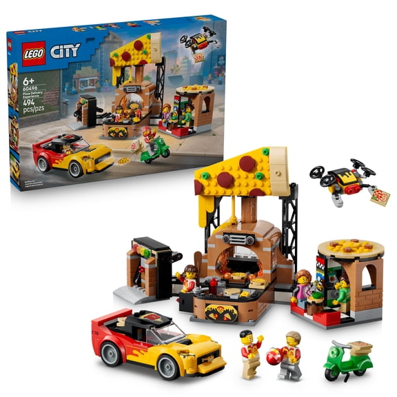 LEGO City La pizzeria et ses véhicules de livraison 60496