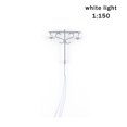 thumbnail image 1 of Model Layout Lights Double-Heads Outdoor Garden Lamps Scale Mini Miniature Lamppost Yards Table Train Street Decorations Gray（1:150）（White）, 1 of 9