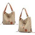 thumbnail image 4 of Women Tote Bag Large Capacity Dual-use Canvas Shoulder Purse Travel Backpack, 4 of 7
