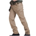 thumbnail image 3 of cllios Pantalon de Randonnée pour Homme Grande Taille Pantalon Cargo à Multiples Poches Pantalon d'Extérieur Imperméable en Ripstop Pantalon de Travail de Randonnée Léger Extensible Noir 4TG, 3 of 6