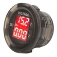 thumbnail image 4 of Car Dual Voltage Gauge, LED Car Voltmeter ABS Waterproof Dustproof 12-24V  for Vehicles, 4 of 8