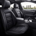 thumbnail image 1 of Maidao Car Seat Covers Leather Full Set for Jeep for Commander 2005-2010 5 Seats Compatible Airbag Water Resistant Front Rear Cushion Protector with Pillow and Headrest Black, 1 of 5