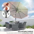 thumbnail image 4 of Outsunny Parasol de Marché Rond 3 m x 2,4 m, Parasol de Terrasse, Gris Pâle, 4 of 10
