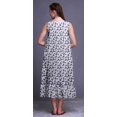 thumbnail image 2 of Bimba Robe de Nuit Mi-Mollet Bleu Violacé à Fleurs Pervenche pour Femme en Coton Imprimé Sans Manches Maxi Robe XX-Grand, 2 of 6