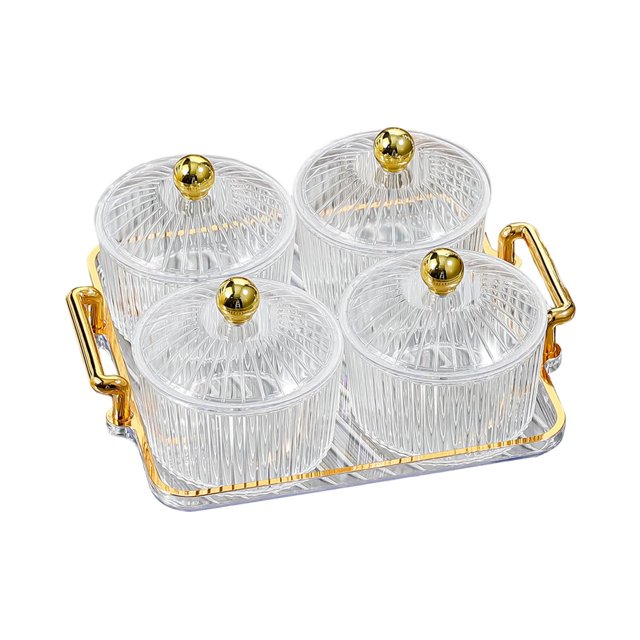 fastboy Fruit Snacks Serving Platter Serving Bowls Storage Container for Wedding Amber 6 Bowls Clear 4 Bowls