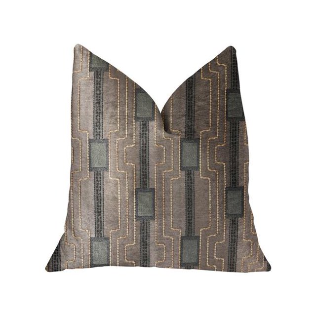 Plutus PBRA2324-2036-DP Gusto Coussin Décoratif de Luxe Carré Bleu, 20 x 36 Po King