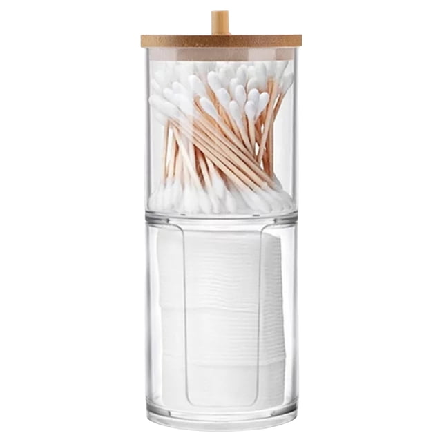 TIELUTT Support de Tampons avec Couvercle Distributeur en Acrylique Q Embout Organisateur Alimentaire pour Réfrigérateur Rangement Transparent pour Placard Contenants Alimentaires Transparents avec Couvercles Idées de Rangement de Cuisine Canisters de Rangement pour Garde-Manger
