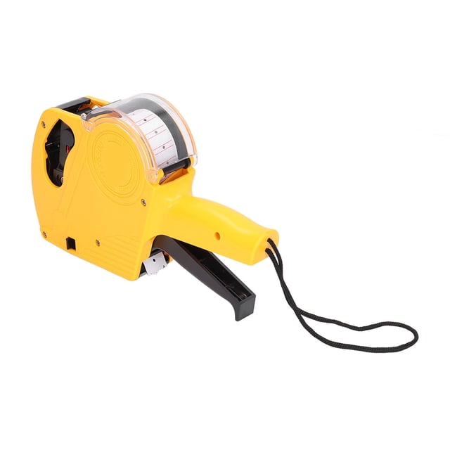 Ecomeon Machine à Étiqueter Manuelle à 8 Chiffres, Portable et Facile à Utiliser, Jaune