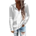 thumbnail image 2 of PVCS Casual Femmes Solide à Manches Longues Sweat à Capuche Zip Tops Dames Cardigan Manteau, 2 of 5