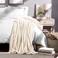thumbnail image 5 of Bare Home Microplush Fleece Blanket - 300 GSM - Fuzzy Microfleece - Soft & Plush - Full/Queen, Vanilla, 5 of 5