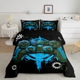 thumbnail image 2 of Erosebridal Video Gaming Bedding King Comforter Set,Blue Gamepad Comforter Sets King Size,Gamer Decoration,Reversible,Microfiber,3 Pieces, 2 of 8