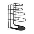 thumbnail image 1 of Cuisinel 15 In Heavy Duty Extra Large 5 Pan & Pot Organizer 5 Tier Rack, Black, 1 of 6