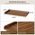 thumbnail image 2 of YUSAZENS 54 Inch Single Layer Laundry Countertop, MDF Board, Heavy Duty Utility Shelf for Washer Dryer Laundry Room Storage Red Brown, 2 of 8