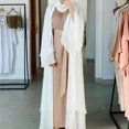 thumbnail image 3 of Abayas Robe Musulmane pour Femmes à Manches Longues Abaya Islamique Aïd Dubaï Caftan Robes Moyen-Orient Robe de Prière Robe en Mousseline, 3 of 7