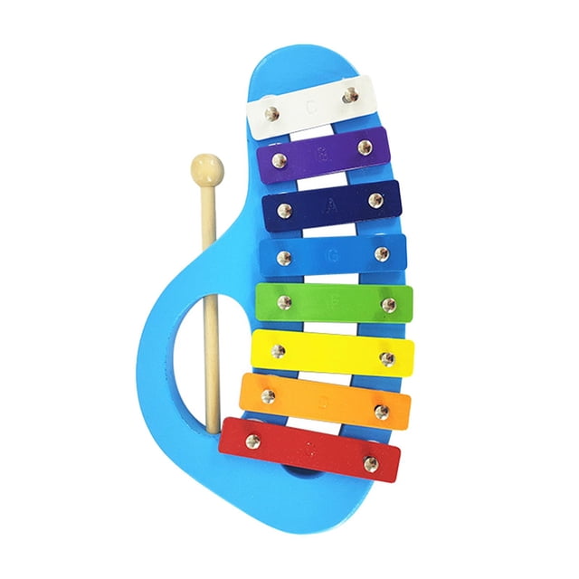 Milaget Xylophone à 8 Notes Instrument de Musique Éducatif pour Enfants Débutants Filles Garçons Bleu