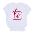 thumbnail image 5 of T-shirts Assortis pour Couple de la Saint-Valentin à Imprimé de Lettres, Légers, Col Rond, Manches Courtes, T-Shirts Classiques, Coupe Ample, Confortables et Doux, Tenue de Vacances pour Mari et Femme, Vêtements, Blanc, G, 5 of 5