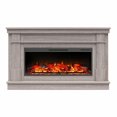 thumbnail image 3 of Ameriwood Home Elmcroft Wide Mantel with Linear Electric Fireplace, Rustic Gray, 3 of 8