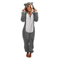 thumbnail image 2 of Mikilon Combinaison Pyjama à Capuche à Manches Longues pour Femmes, Décontractée, Chaude pour l'Hiver, Tenue de Nuit, 2 of 7