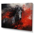 thumbnail image 2 of Designart art Mural Moderne Rouge sur Toile, Décoration Murale Cheval Animal, Cheval Rouge Noir Vibrant, Décoration Murale Cheval, 32x24 Pouces, 2 of 5
