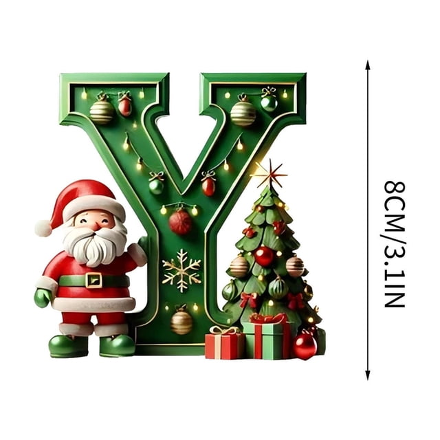 LSLJS 26 Letters Christmas Tree Decoration Pendant Christmas Tree Ornaments Personalized DIY Christmas Ornaments Christmas Decorations Xmas Tree Hanging Decor Christmas Ornaments