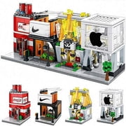 AMERTEER Stores City Building Blocks Mini Street View Building Blocks Model Bricks Toy City Street Luxury Shop Building Kit Educational Engineering Toy Construction Set Toys Gift for Kids