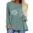 thumbnail image 1 of T-shirt à Manches Courtes pour Femmes, Hauts Grande Taille, Tunique Décontractée à Col en V, Blouse Ample, 1 of 2
