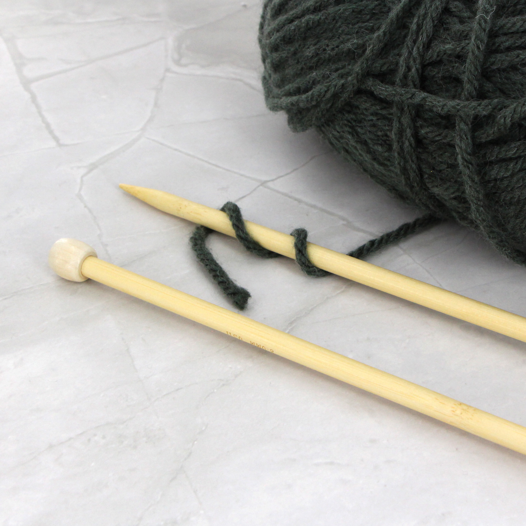 LOVE Knitting Bamboo Single-Point Needles, 25 cm (9.8 in.), 4.5 mm (0.18 in.)