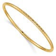 thumbnail image 1 of 14K Yellow Gold 3mm Diamond Cut Tube Slip-on Bangle, 1 of 2