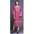 thumbnail image 2 of Bimba Robes Tuniques Droites pour Femmes Kurti Imprimé Tenue d'Été Kurta, 2 of 5