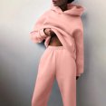 thumbnail image 3 of AherBiu Womens Sweatsuits Fleece Lined Pullover Hoodie with Sweatpants 2 Piece Tracksuits Workout Sets, 3 of 6