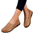 thumbnail image 3 of B91xZ Chaussures Plates pour Femmes Bout Pointu Chaussures Plates pour Femmes Carrées à Enfiler pour Mode Chic Rendez-Vous Confort Bureau Travail, Brun 6.5, 3 of 5