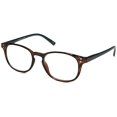 thumbnail image 1 of Foster Grant Lunettes de Lecture Rondes Elodie pour Femmes, Écaille Brune/transparente, 59 mm + 2,75, 1 of 4