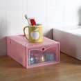 thumbnail image 2 of 1Pcs Plastic Shoebox Storage Box Transparent Crystal Storage Household Shoebox Drawer Storage Organizer Green 1pc L, 2 of 6