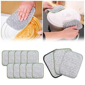 Multipurpose Steel Wire Dishwashing Rags Reusable Non Scratch Scrubbing Pads Sponge For Kitchen Cleaning Wet And Dry Dish Towel Cloths 10PCS