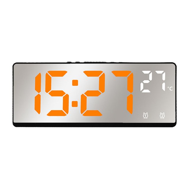 GROWTH TANK Numérique Réveil Batterie Alimenté Ou USB Luminosité Réglable 12H 24H Bureau Orange Lumière