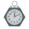 thumbnail image 2 of Green Alarm Clock, Alarm Clock Polygonal Hard Metal Case Battery Powered Transparent Glass  For Bedside For Kids, 2 of 8