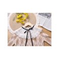 thumbnail image 5 of INSPIRE CHIC Collier Détachable Faux, Mini Cape Col Ras du Cou Faux Dickey pour Blouse Blanc-1(Lacets Noirs), 5 of 5