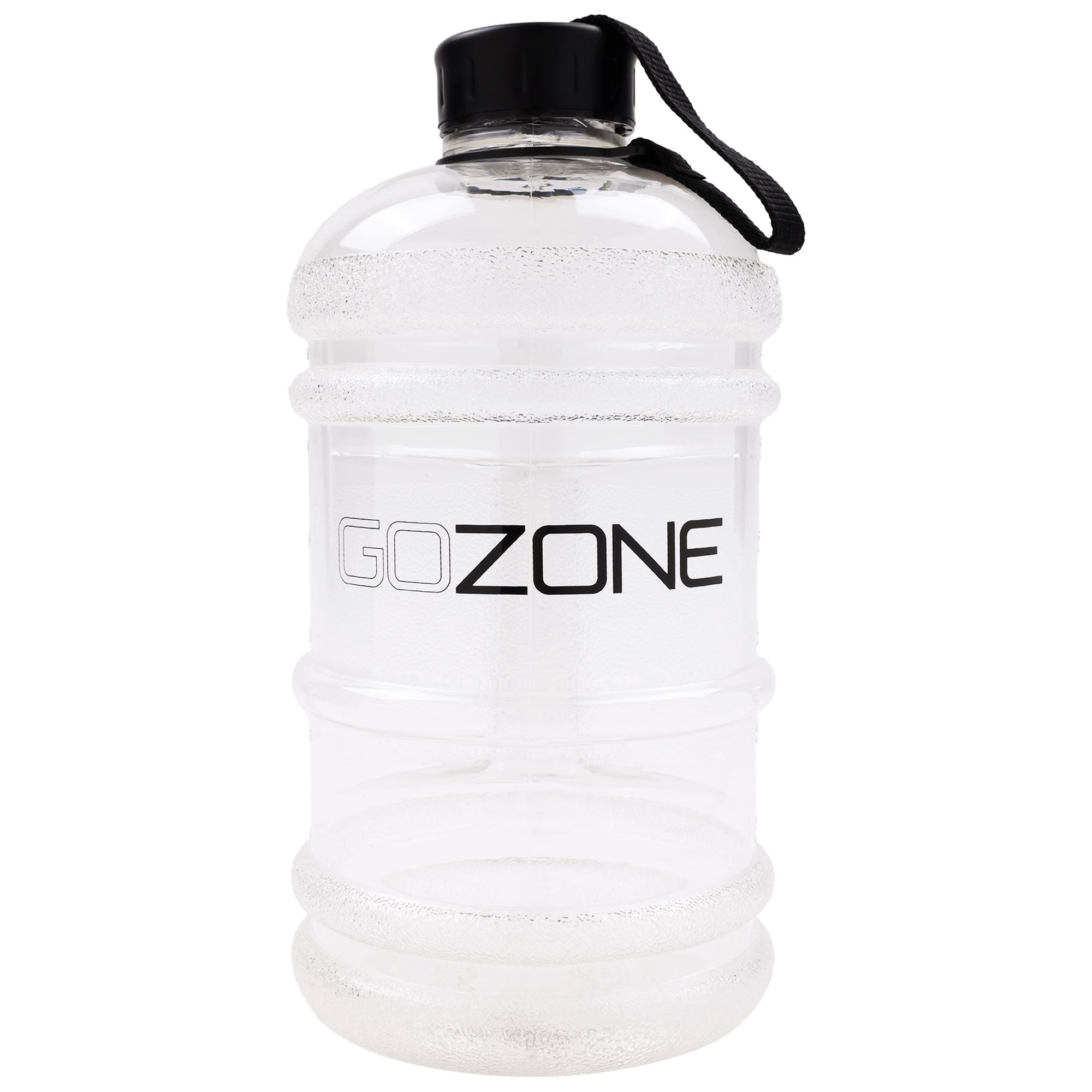 GoZone Water Bottle Jug, Half Gallon Sports Water Jug with Carry Handle, Clear, 64 oz