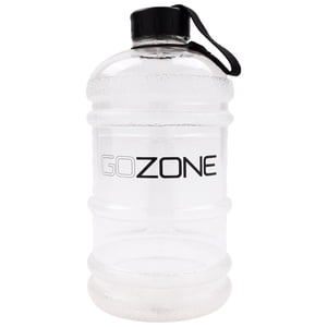 GoZone Water Bottle Jug, Half Gallon Sports Water Jug with Carry Handle, Clear, 64 oz