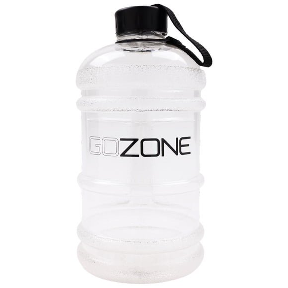 GoZone Water Bottle Jug, Half Gallon Sports Water Jug with Carry Handle, Clear, 64 oz