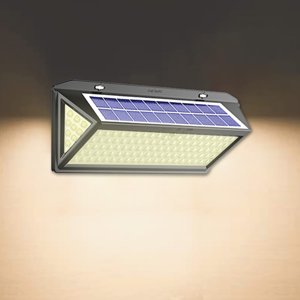 Aidoshy Solar Motion Sensor Lumière extérieure LED Éclairage solaire extérieur IP65, Luminaire solaire flottant sans fil pour Porch Garden Patio Chemins d'accès,Soleil lumières de rue extérieur